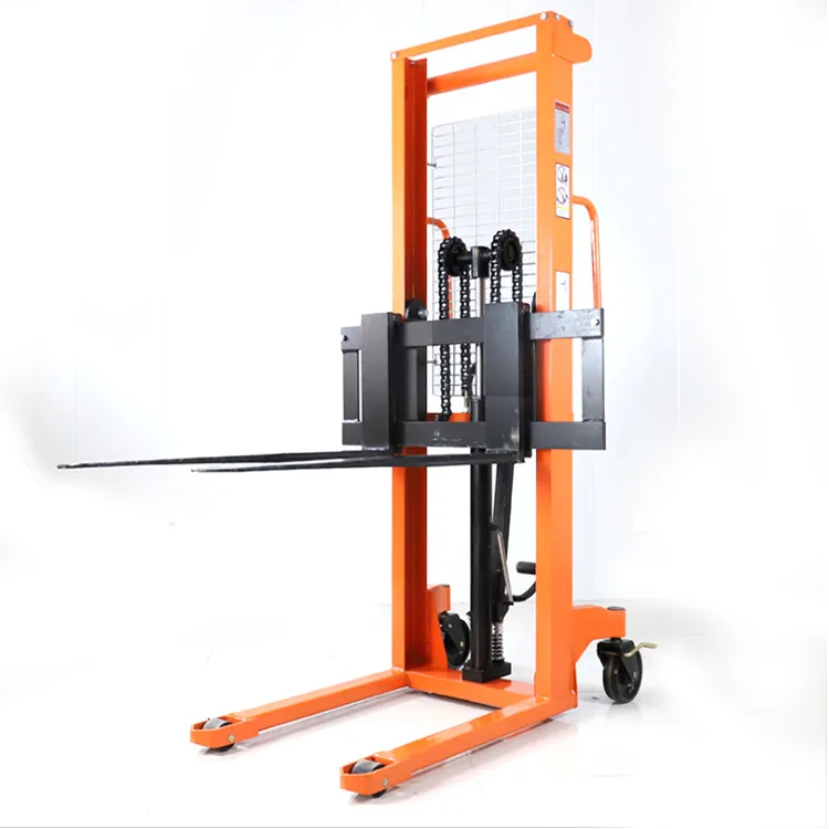 Capacity 120kg Mini Fork Lift Hand Winch Stacker