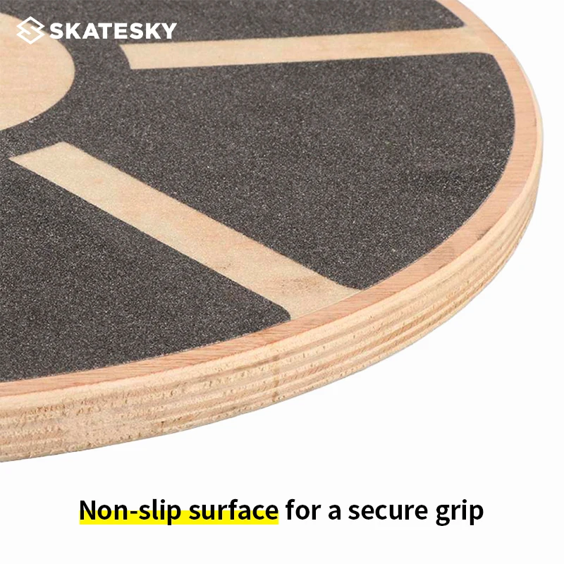 Stability Trainer Durable Non-slip Surf Round Spinning Wobble Wooden Balance Board Fitness Board