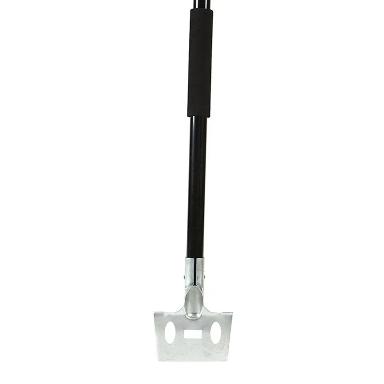 Heavy duty winter shovel 2-in-1 snow pusher and steel ice chopper