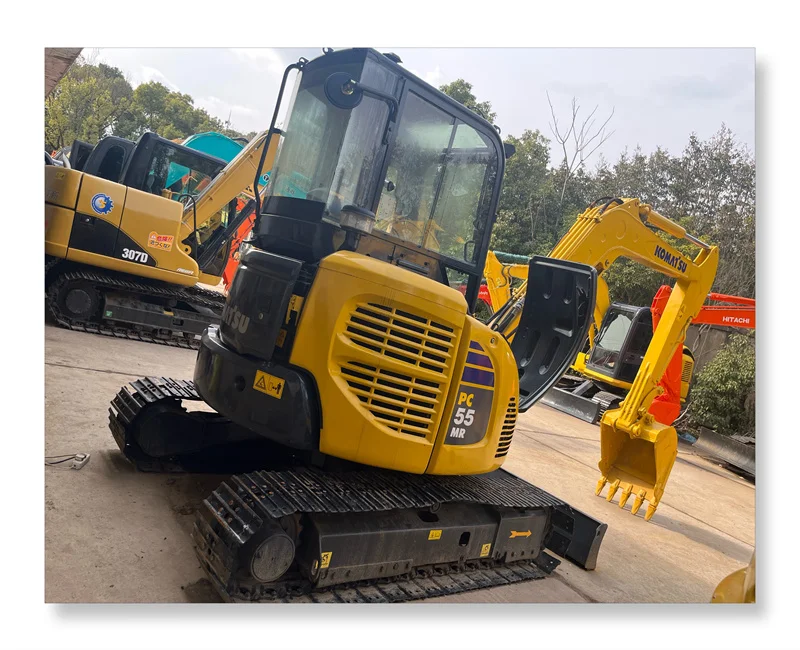 Экскаватор высокого качества мини komatsu pc55 низкого рабочего времени используется экскаватор с высококачественным двигателем для продажи