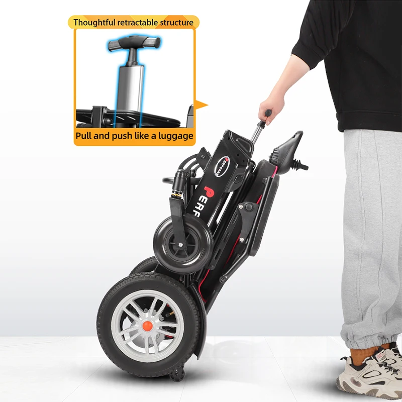 Hi-fortune Cheap Price Disabled Electric Scooters Wheelchair Lightweight Foldable Electric Wheelchair for Disabled