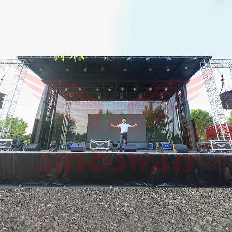 Square Aluminum Stage Truss Truss Roof System Outdoor Roof mobile room Truss Structure Mobile Stage Trailer
