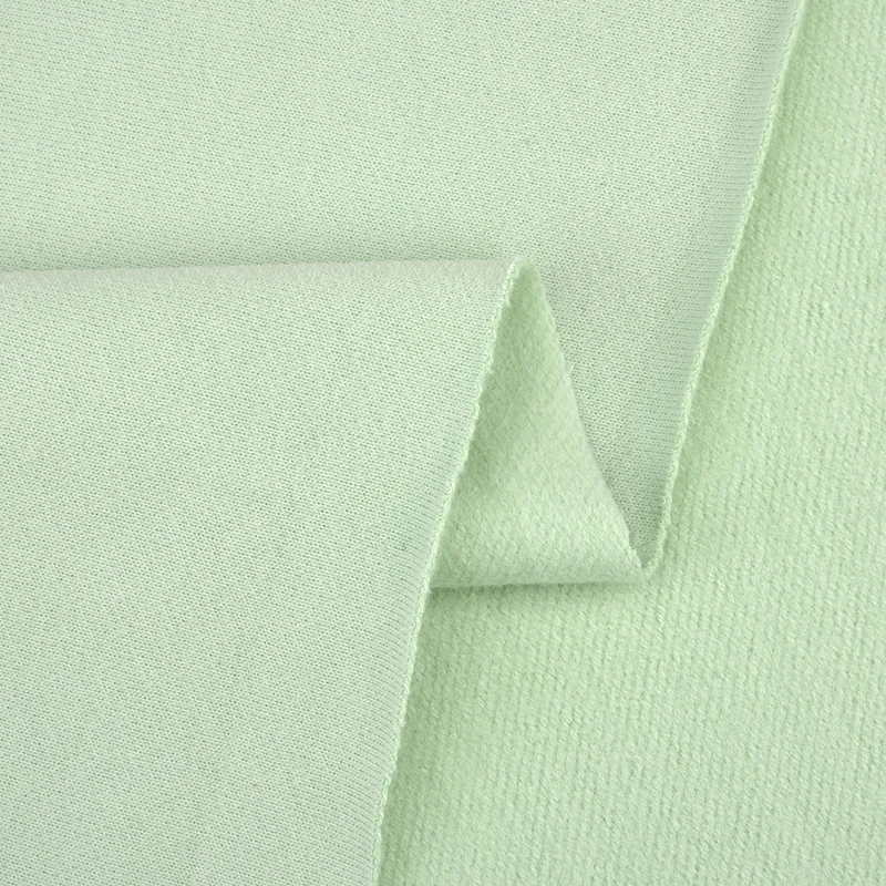 Anti Pill Fleece Hoodie Fabric 12 Polyester 88 Cotton Knit Cotton Fleece Fabric For Hoodie