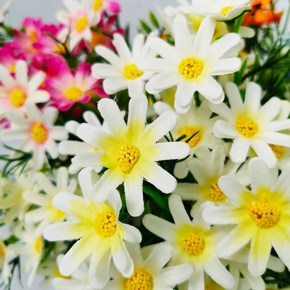 
daisy bouquet mini gerbera silk artificial flower home desktop decorative flowers 