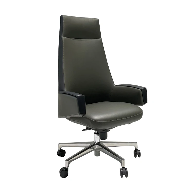 Hot New Products Pu Mute Universal Wheel Swivel Office Chair Leather Furniture