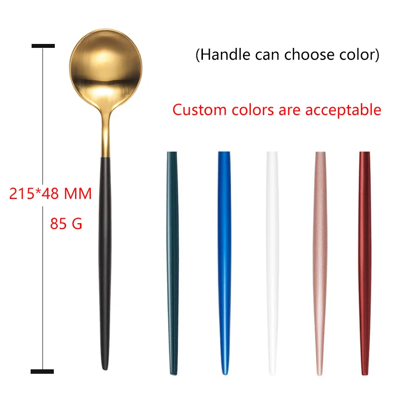 Stainless Steel Metal Tableware Creative Matte Travel Cutlery Set