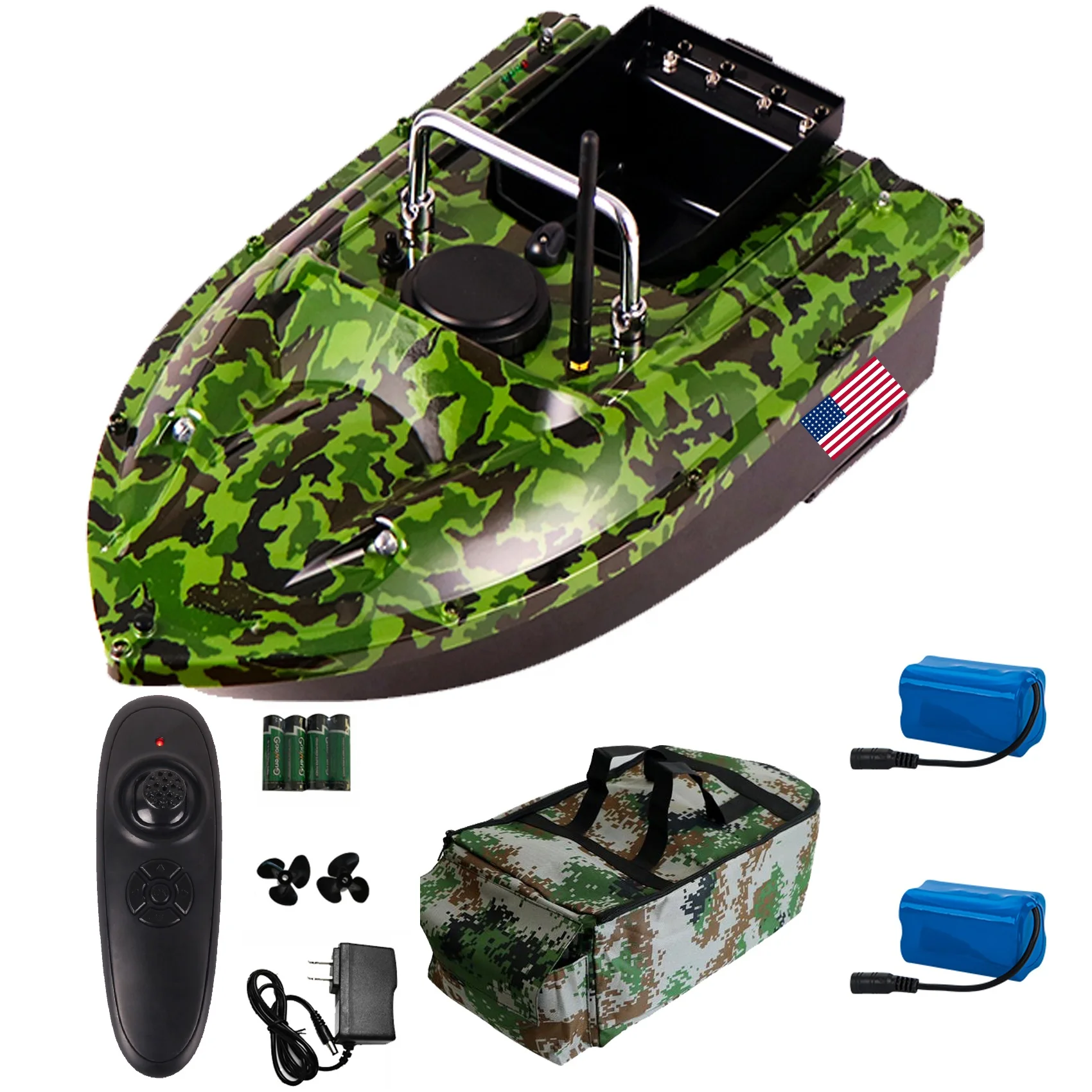 UAS Stock V16 1.5kg 500m Distance Remote Control Rc Fishing Bait Dropping Boats With 2 Batteries