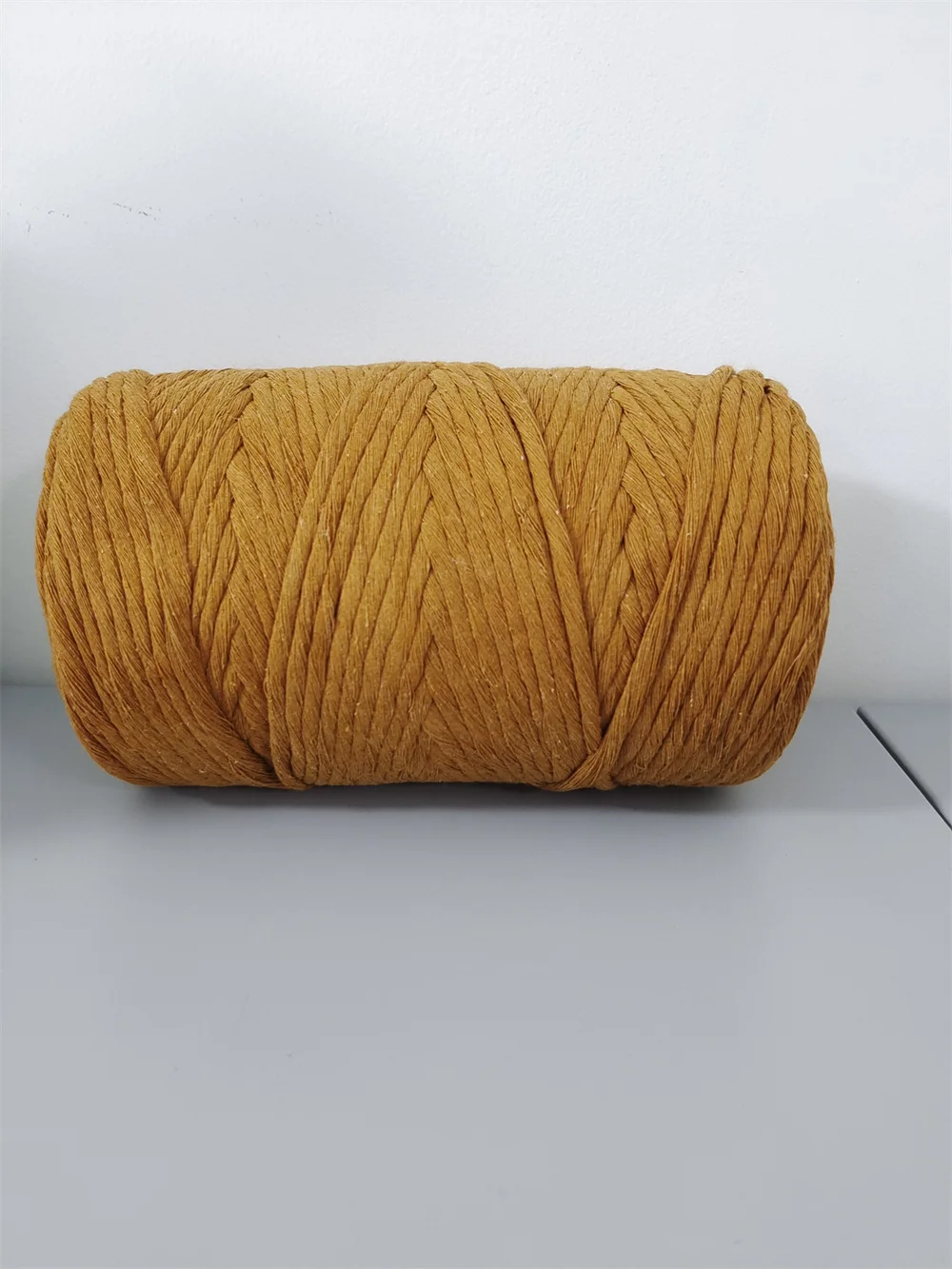 Diy hot sale macrame cord bulk recycled  4mm colorful single strand macrame cord cotton ropes