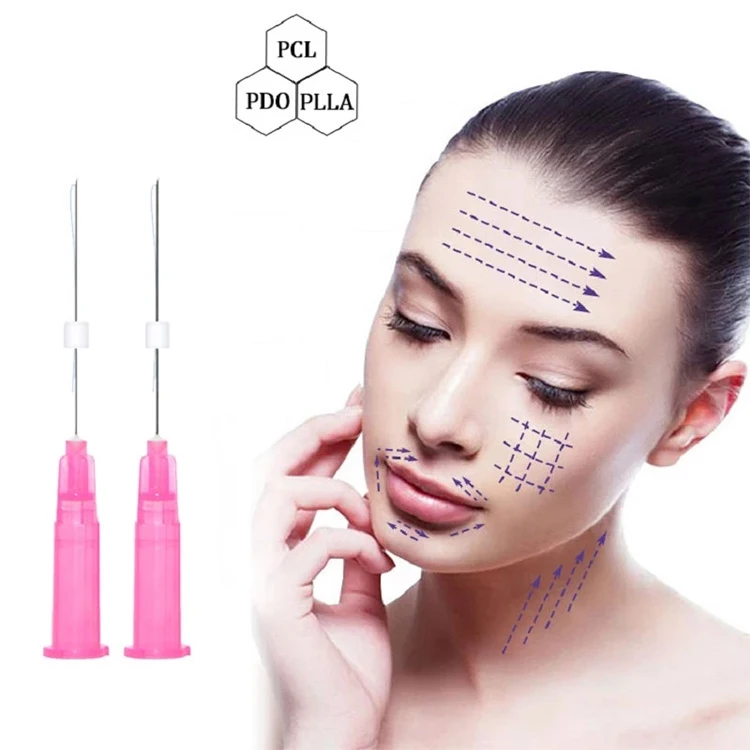 Buy High Quality Wrinkle Removal Pdo Thread Mono 27g 60mm Spiral Thread Lift Needle For Skin Use