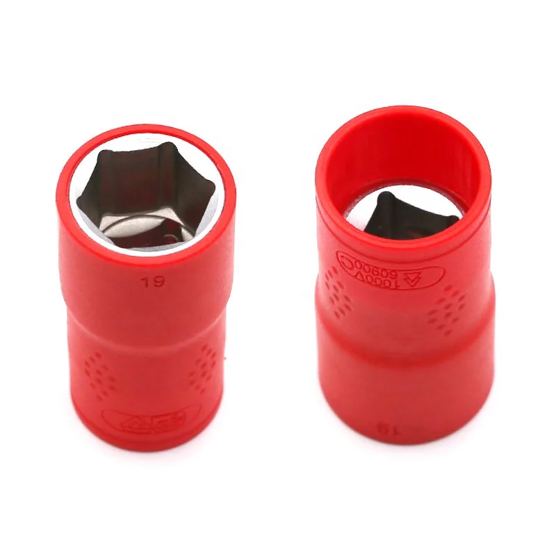 VDE 1000V  Insulated tools electrical injection socket insulator 1/2' 8-32mm