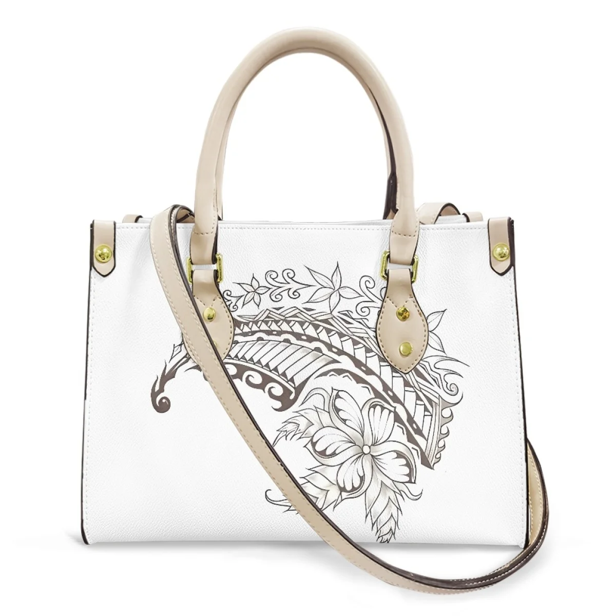 Dropshipping 2023 Cook Islands Designer Bags for Women PU Leather Fashion Brand Polynesian Tribal Luxury Handbags Messenger Bags