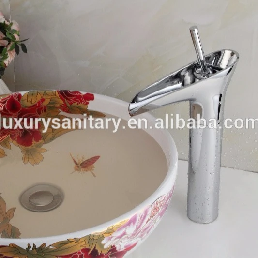 CE сертификат, хороший продавец, длинный латунный хромированный смеситель для ванной комнаты, ручной санитарный смеситель «Водопад», кран