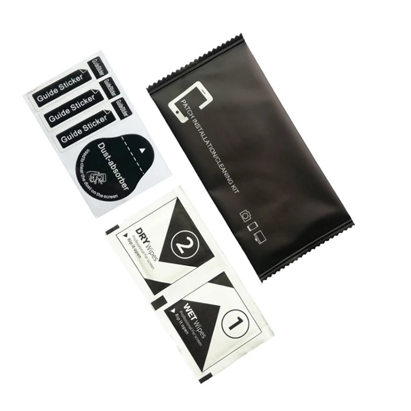 Wholesale Phone Accessories Tempered Glass Screen Protector Installation Cleaning Kits