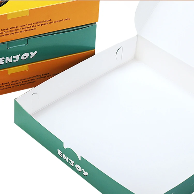 
Custom printed food store foldable pizza packaging box 