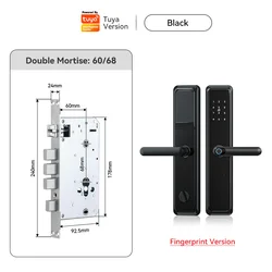 Tropernic Remote Control System Tuya wireless APP for Apartment Smart Fingerprint Digital Door Lock