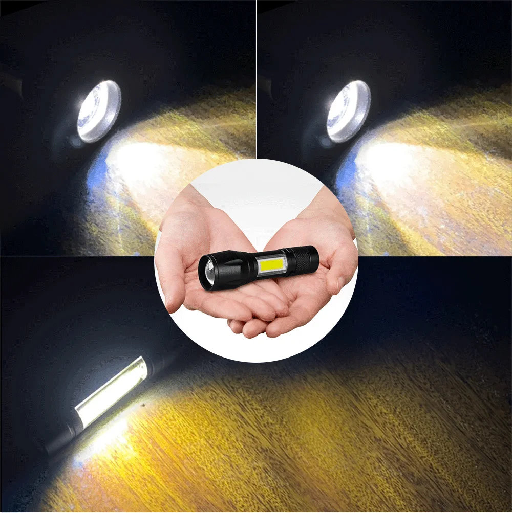 SHENYU Q5 COB светодиодный мини перезаряжаемый фонарик XPE фонарик USB Прямая зарядка 14500 батарея лампа Карманный масштабируемый клипса