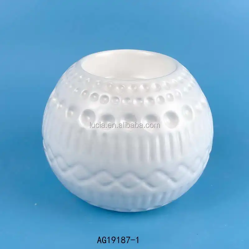 Wholesale Ceramic Candle Holder Tealight Burners Porcelain Jar For Home And Hotel