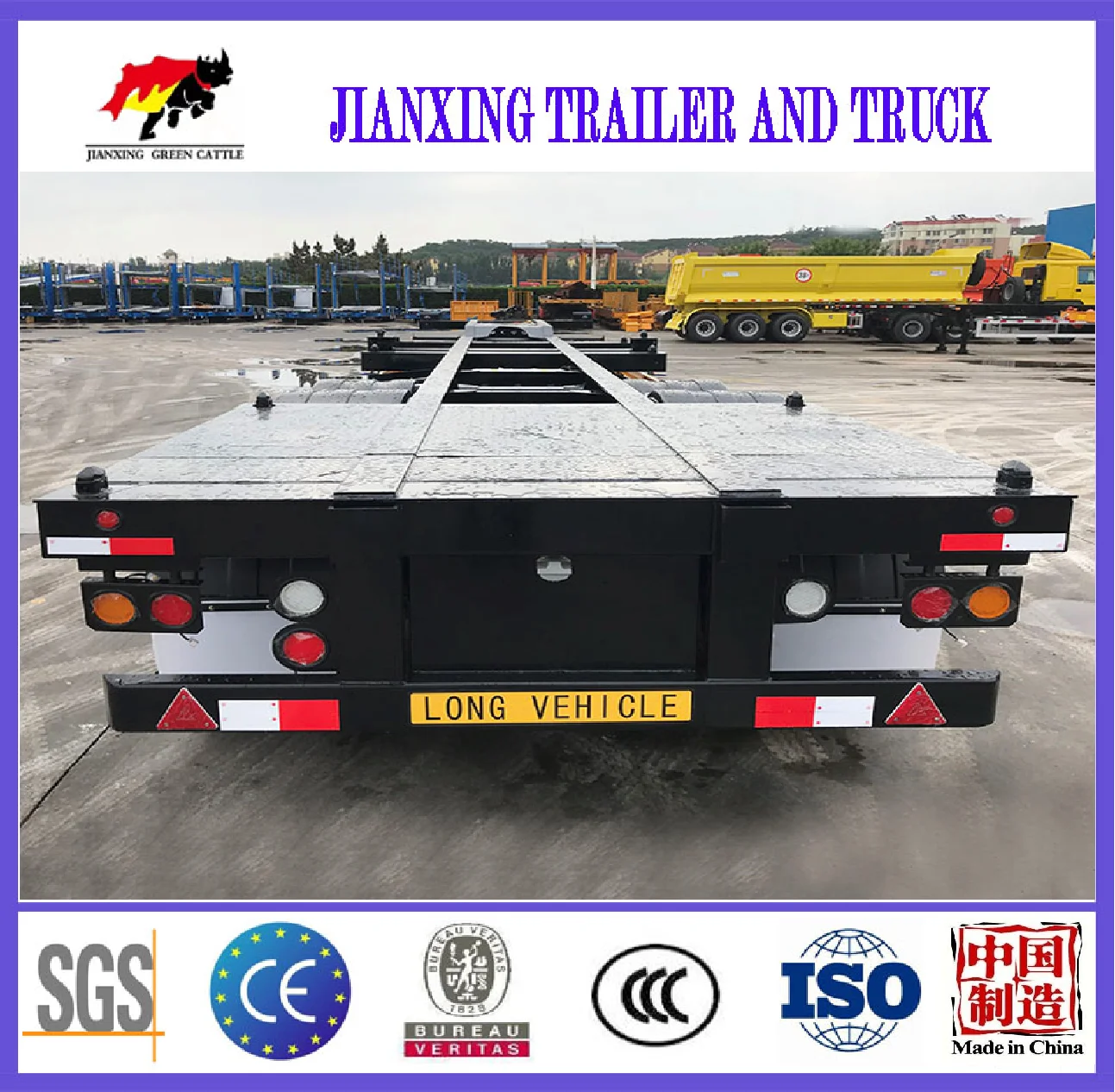 3 axles skeleton container semi trailer chassis trailer jost screw container twist lock container skeleton truck semi trailer