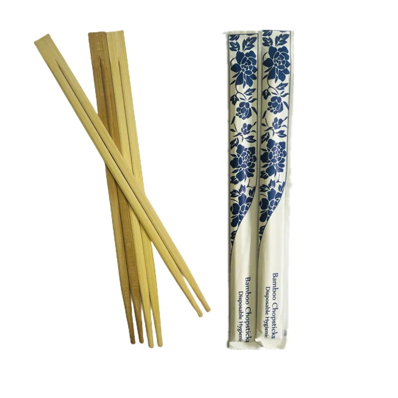 New Design China Bamboo custom logo twin/tensoge Disposable Chopstick with Full Closed Paper Packed Chopsticks