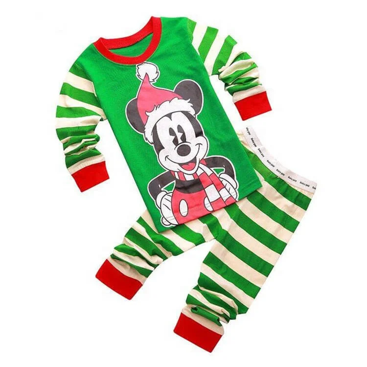 
Wholesale Winter Christmas festival design long sleeve baby matching outfit boys or girl outfit Christmas Pajamas 