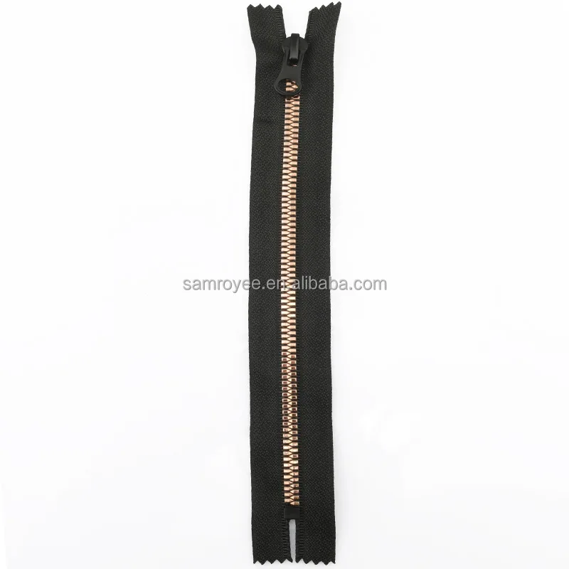 5# Close-End Custom Resin Pulled Corn Tooth Gold Plating Zippers For Garment Shoe Bags Jeans Zipper