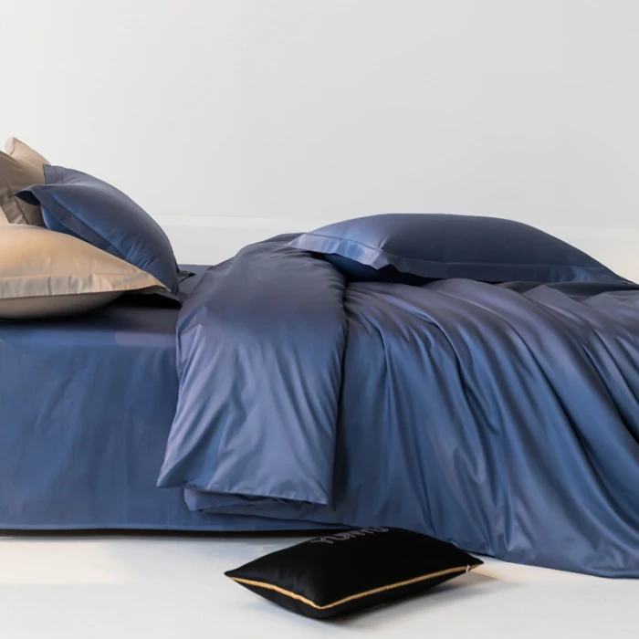 New custom size Egyptian Pima cotton silky soft breathable duvet cover set