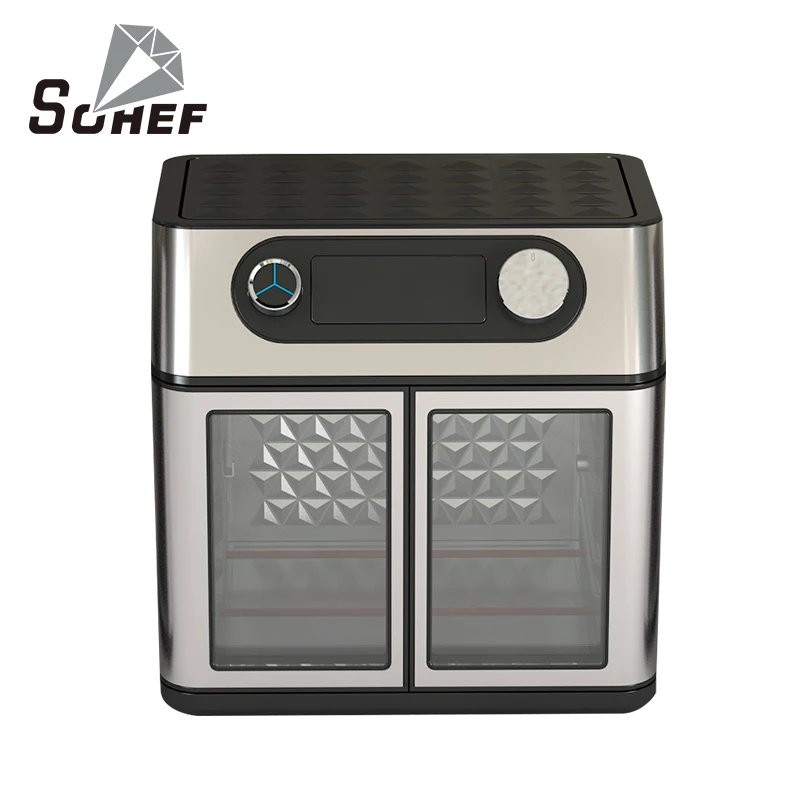 Best 2022 Premium Toaster Air Fryer Oven without Oil Free SS visible window and touch panel double door air fryer without handle