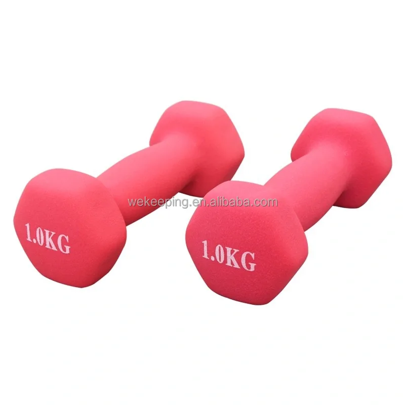 neoprene coated hand weight set women 15 pound neoprene light weights workout dumbbell female Plastic Dip in Dumbbell