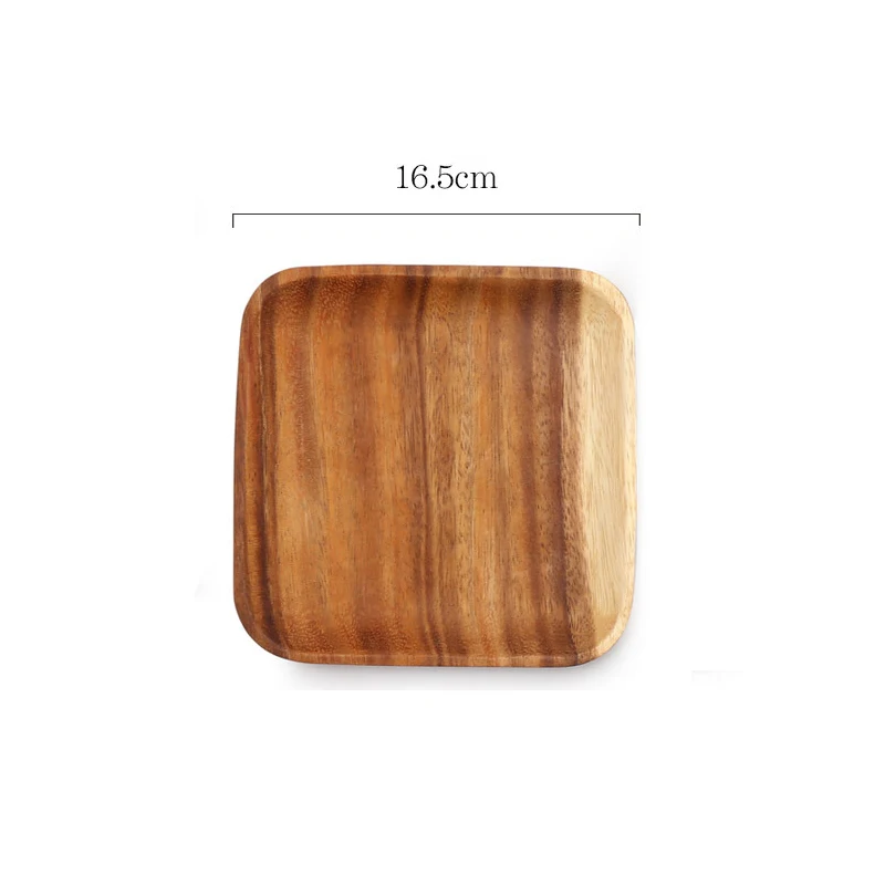 square oblong  acacia  Wood Plates Wooden  Serving Tray  Appetizer Plates