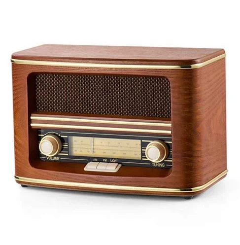 MDF table internet radio for desktop Vintage Alarm Clock Radio with SD USB Music Player portable music box with bluetooth play