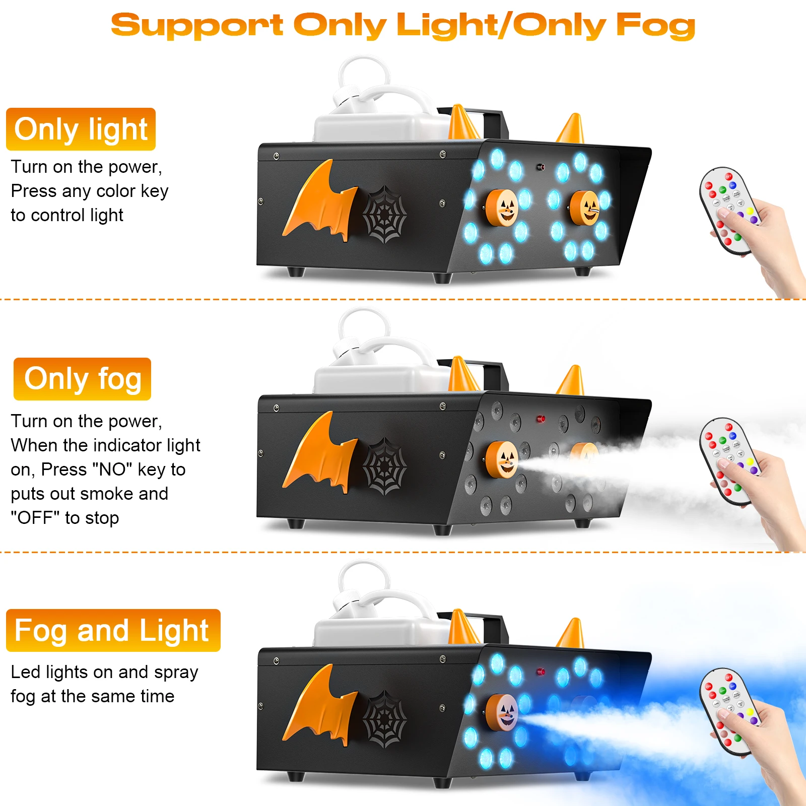 U`King 1500W Wireless Remote Control Fog Machine For Dj Nightclub Wedding Smog Machine Stage Effect Equipment Smoke Machine