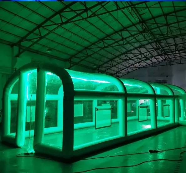 Тенты и укрытия герметичная прозрачная надувная Крышка для бассейна тент зимний водный купол светодиодная