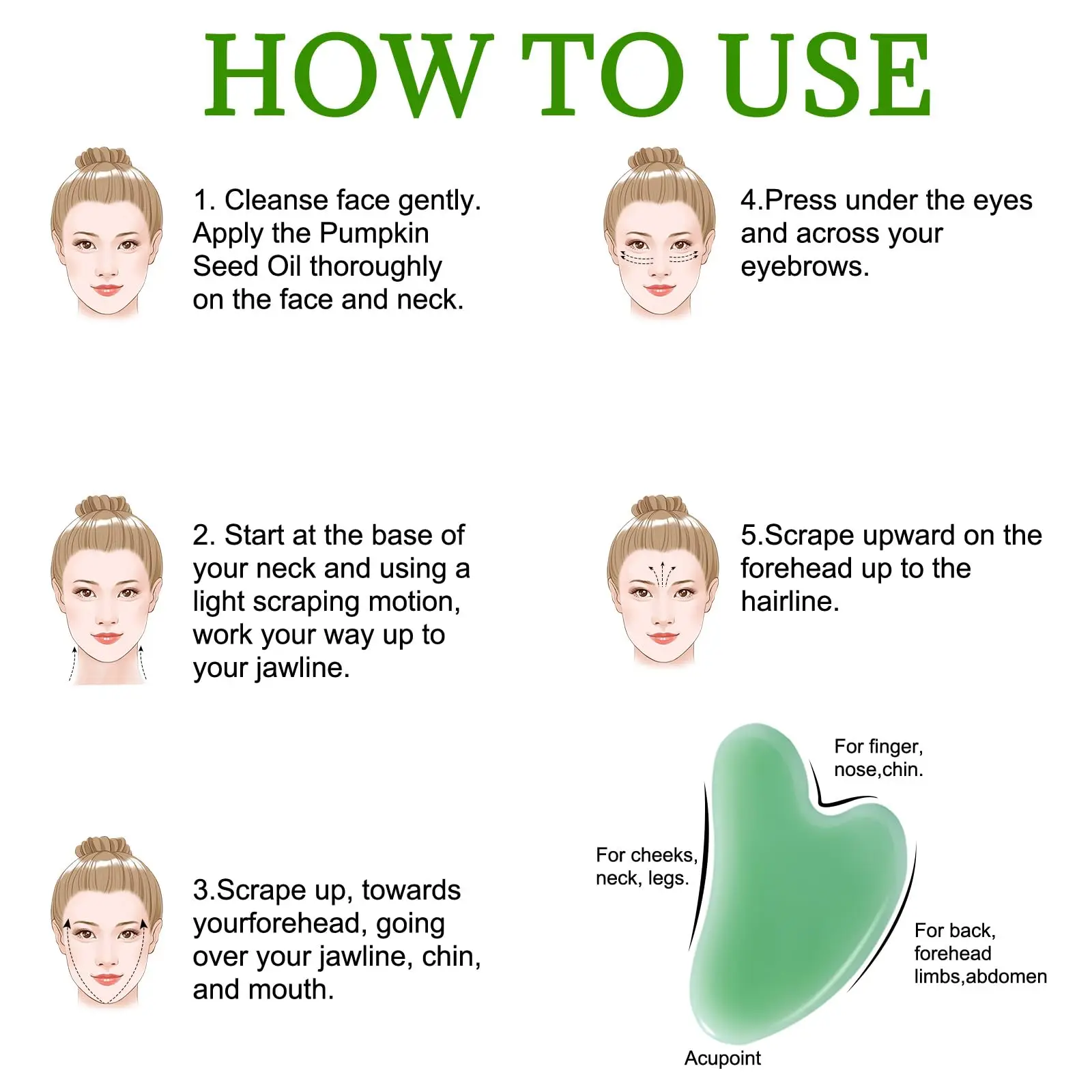 Rosemary Essential Oil Hair Growth Serum Natural Pure Organic Coconut Oil Tea Tree Oil and jade massager set