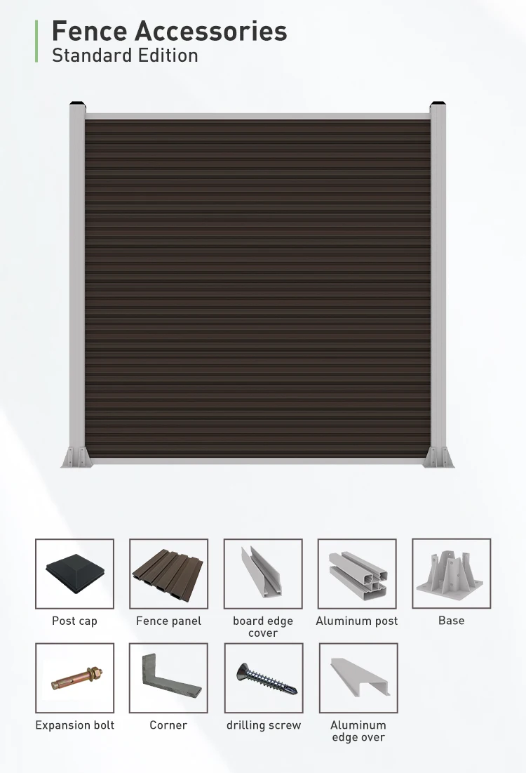 New Design Waterproof Home Wpc Fence Pvc Fence Gate Privacy Garden Decoration Fence