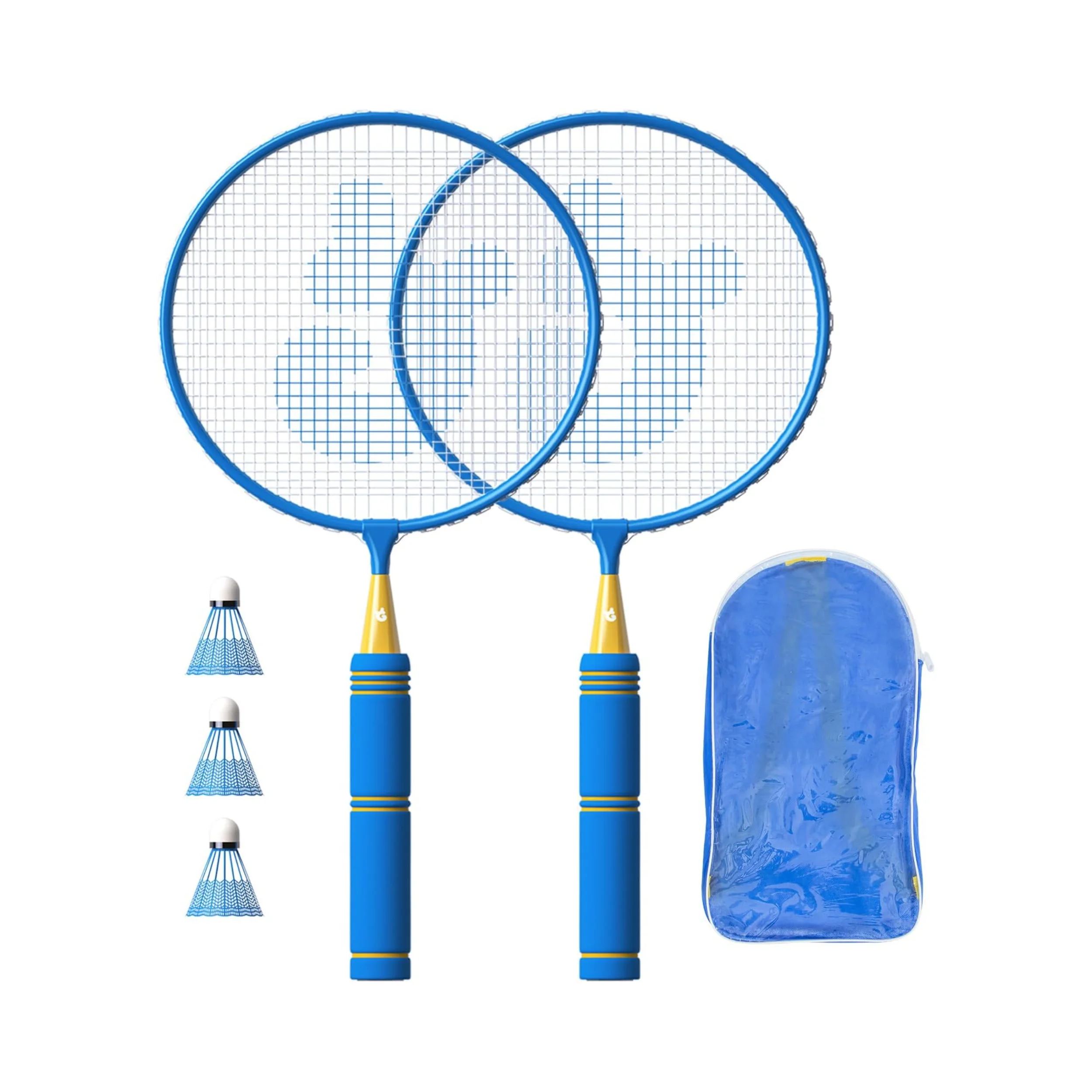 Factory New Arrival Sample Kids Badminton Racket Ferroalloy Badminton Racket With Shoulder Bag