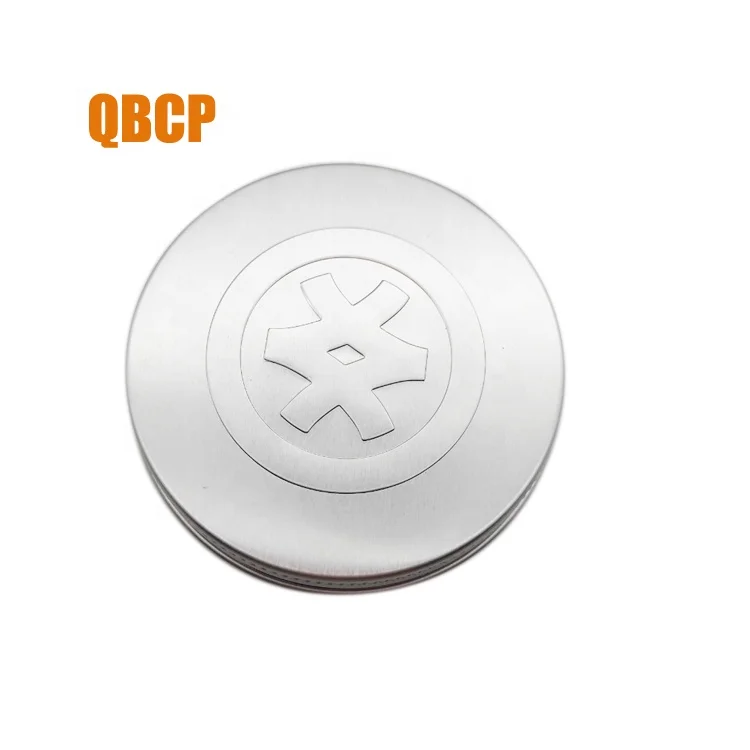 custom logo embossed round screw lid 30 g aluminum tin box