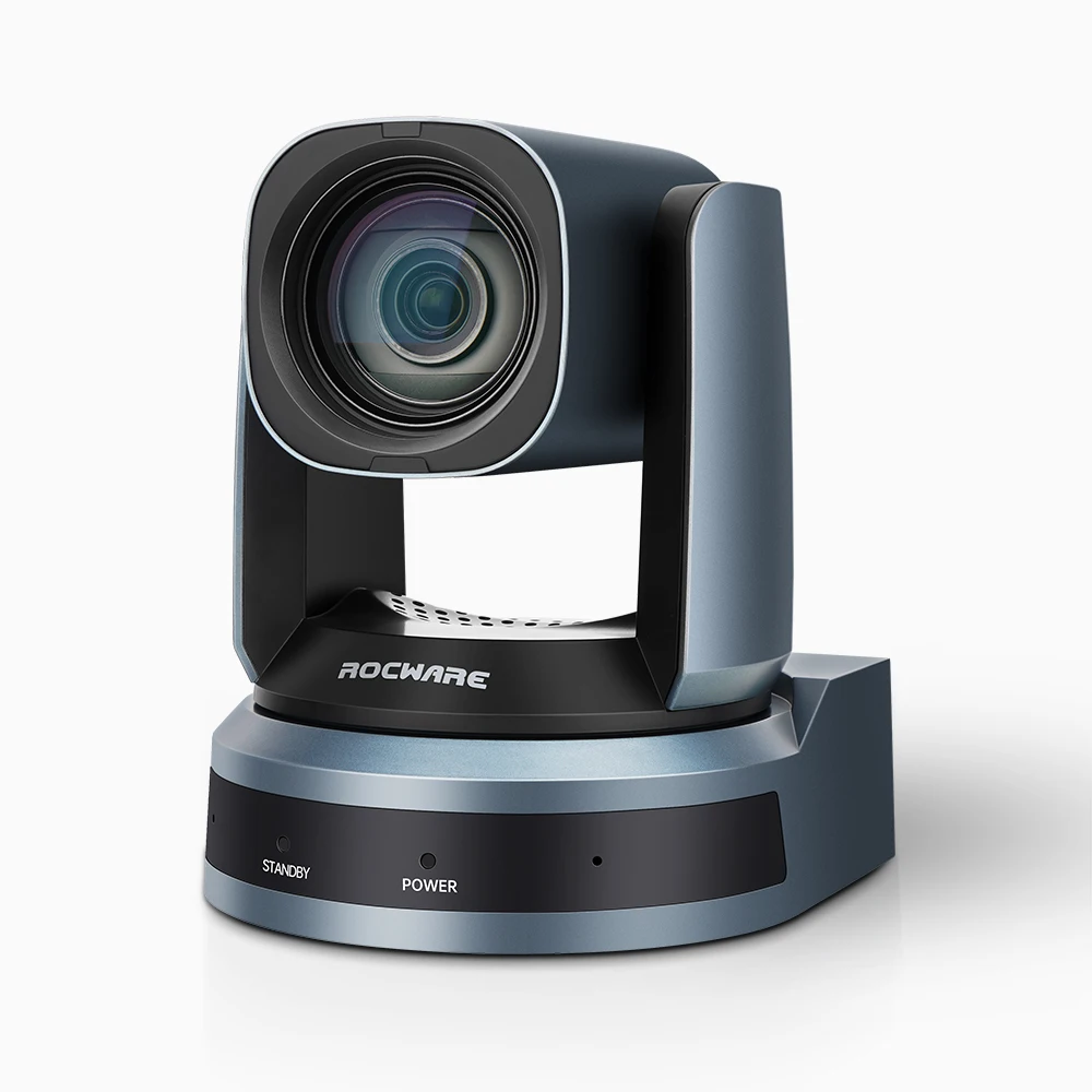 Rocware NDI PTZ камера 12x оптический зум 60fps видеоконференцсвязь 1080p HD USB AI отслеживающая камера для образовательных мероприятий