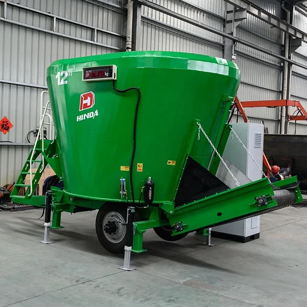 HINDA tractor pto tmr feed wagon  mixer for cattle farms/Trailed feed mixers from 5  to 45 cube/tmr mixer machine for cow