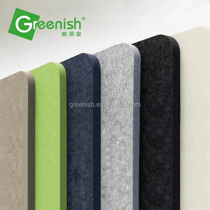 Greenish polyester fiber acoustic panel