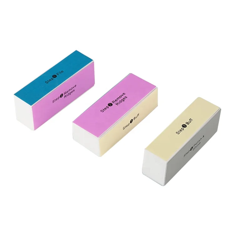 
Custom Mini Disposable Multi-Colour Square EVA Sponge Manicure Double sided Mini Small Nail Buffer Block 
