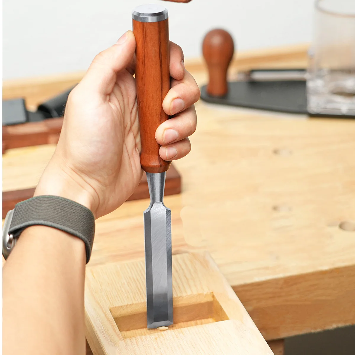 Finely Crafted Wood Chisel for Woodworking,Cr-V Steel Bevel Edged Blade for Piercing,carving,Shaping, Other Hand Tools DIY Tools
