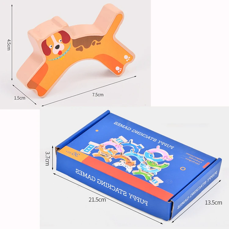 New style one-piece OEM/ODM blokken Holiday Gift Puppy Hercules Board Game Balance Building Blocks Adult Unzip Wooden Toys