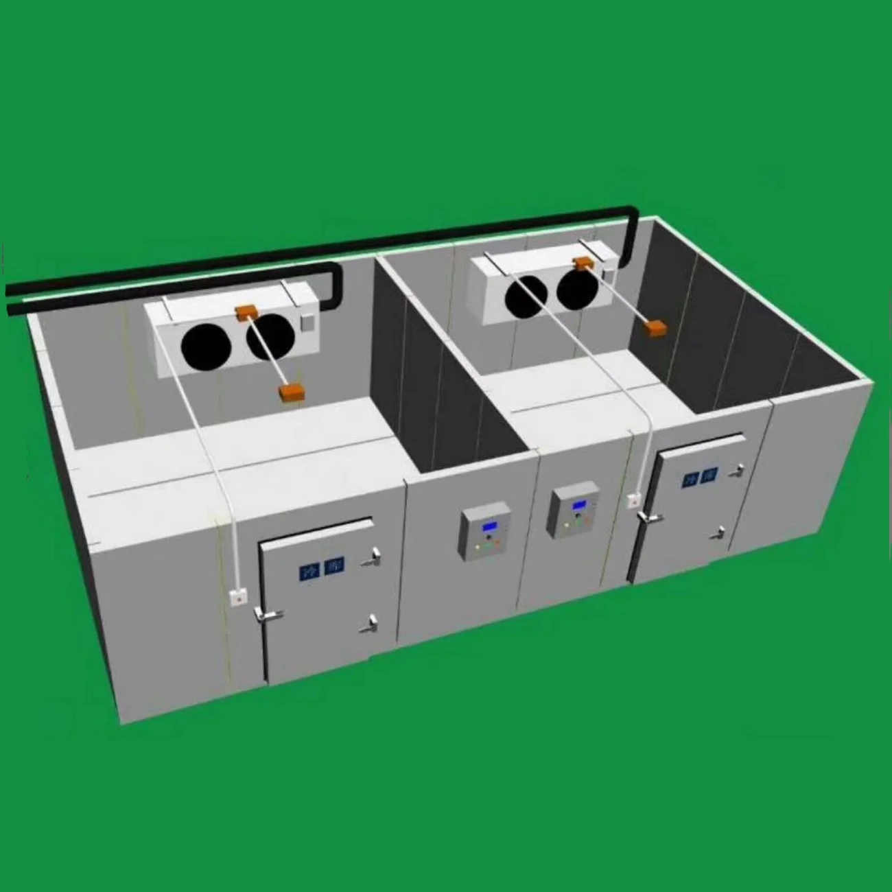 cooling refrigerator green house cooling system cold room blast freezer for fish and meat