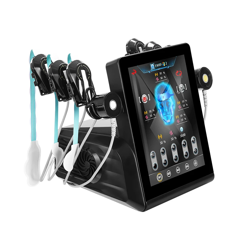 2024 New invention 6 handles emrf ems machine with rf for face lifting