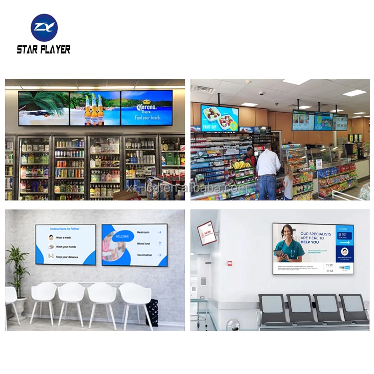 OEM 32 43 49 55 65 inch wall mounted tft capacitive touch screen lcd monitor totem digital advertising equipment