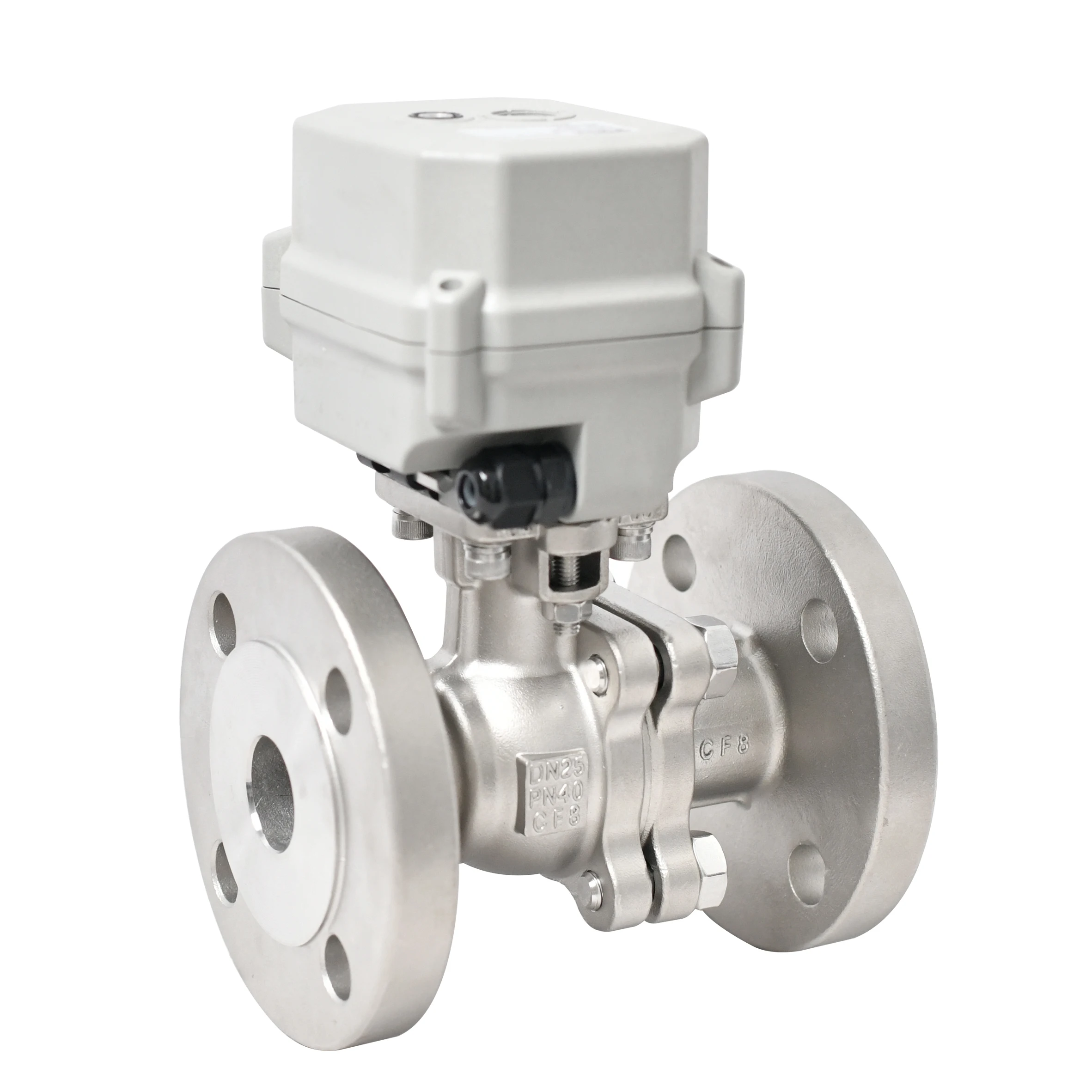 Tonhe  SS304 1' DC12V DC24V 3-wire control flange electric ball valve