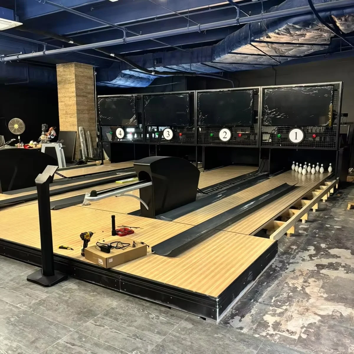 Premium Social tenpin and duckpin bowling equipment duck pin bowling alley line for sale