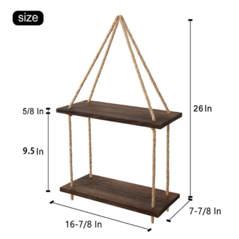 Customized Home Decoration Plants Photos Display Rustic Wall Hanging Shelves