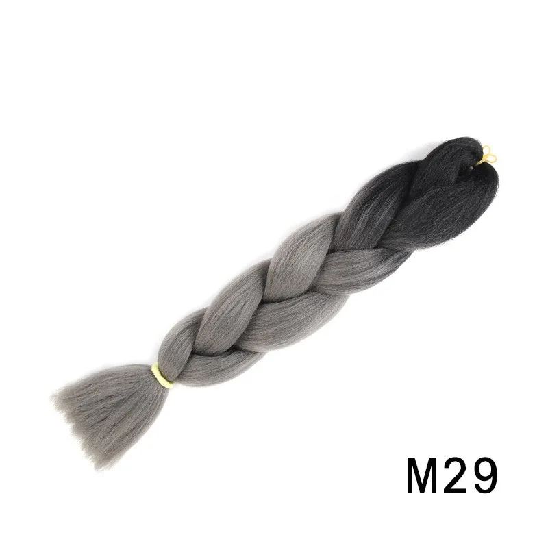 Ombre Braiding Hair Jumbo Braiding Hair Extension For Box Braids Twist 24 Inch Hot Water Seal Real Soft Crochet hair