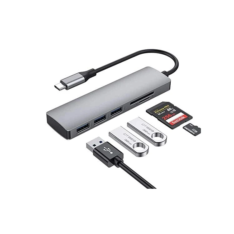 Mobile Devices .desk Computer Charging+Data Transfer+SD Card Usb 5 In 1 Usb C Hub Usb C Hub 5-in-1